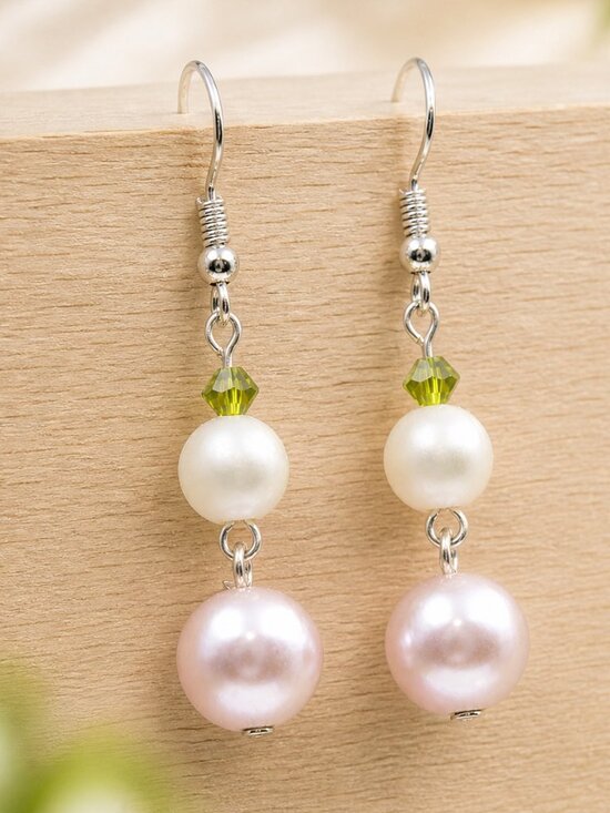 Hand Crafted Jewelry - Pearl Drop Earrings | Handmade